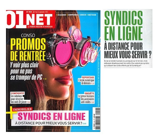 LEA-SYNDIC cité dans 01NET du 8 au 21 Sept 2021